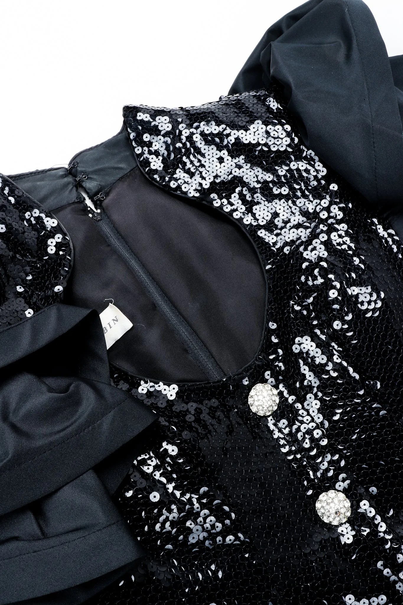Sequin Ruffle Shoulder Dress