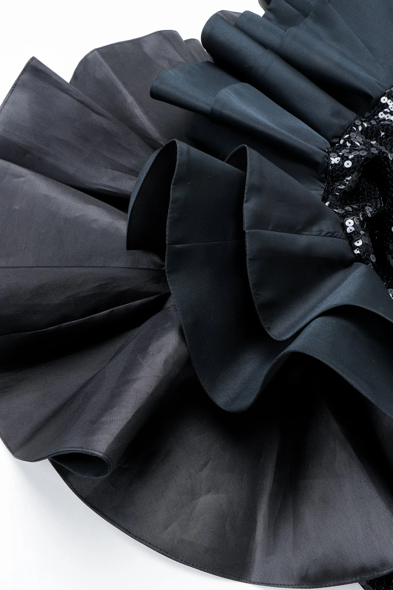 Sequin Ruffle Shoulder Dress