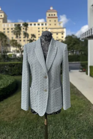 Sequined Blazer Jacket in Celeste