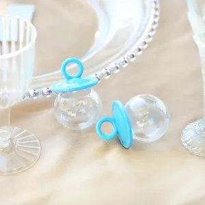 Set of 24 Pcs Blue Plastic Baby Pacifier Shower Party Candy Holder