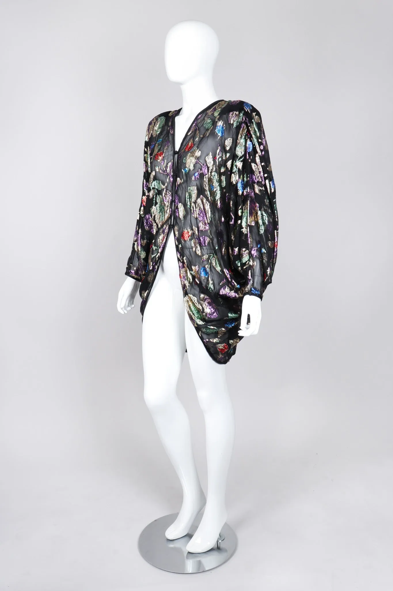 Sheer Lamé Floral Jacket