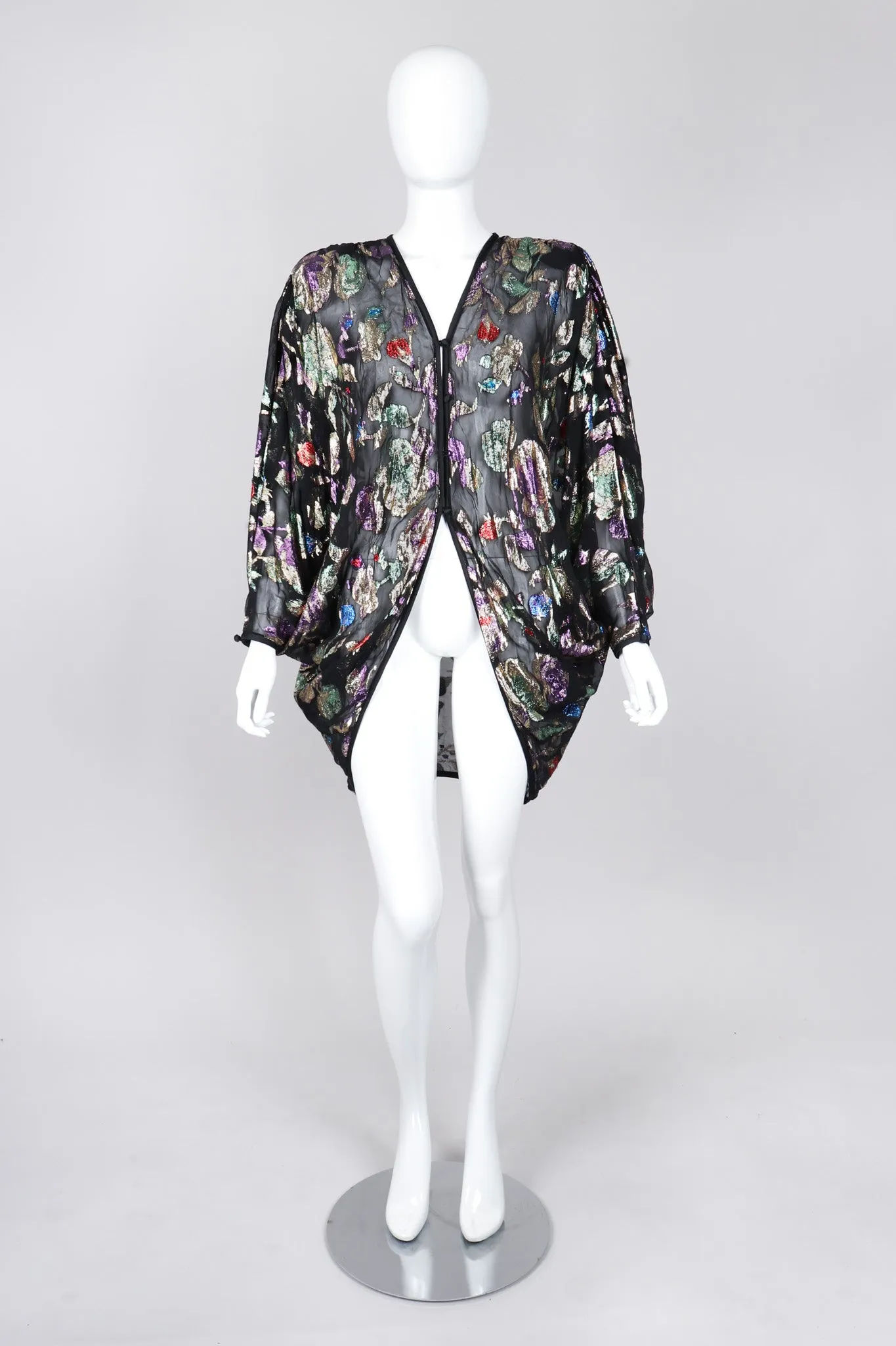 Sheer Lamé Floral Jacket