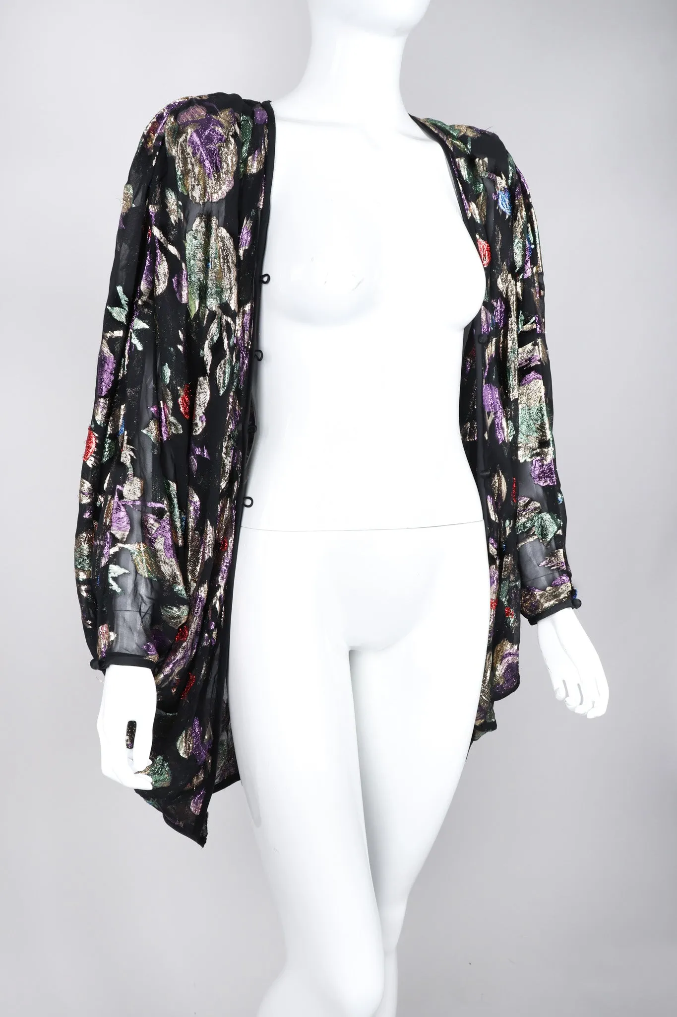 Sheer Lamé Floral Jacket