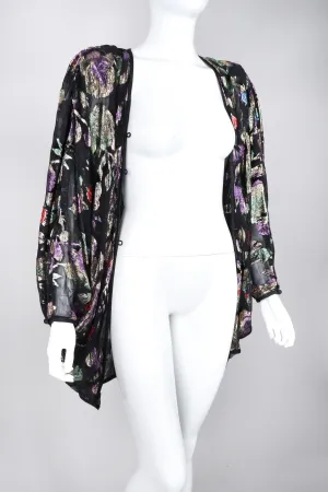 Sheer Lamé Floral Jacket