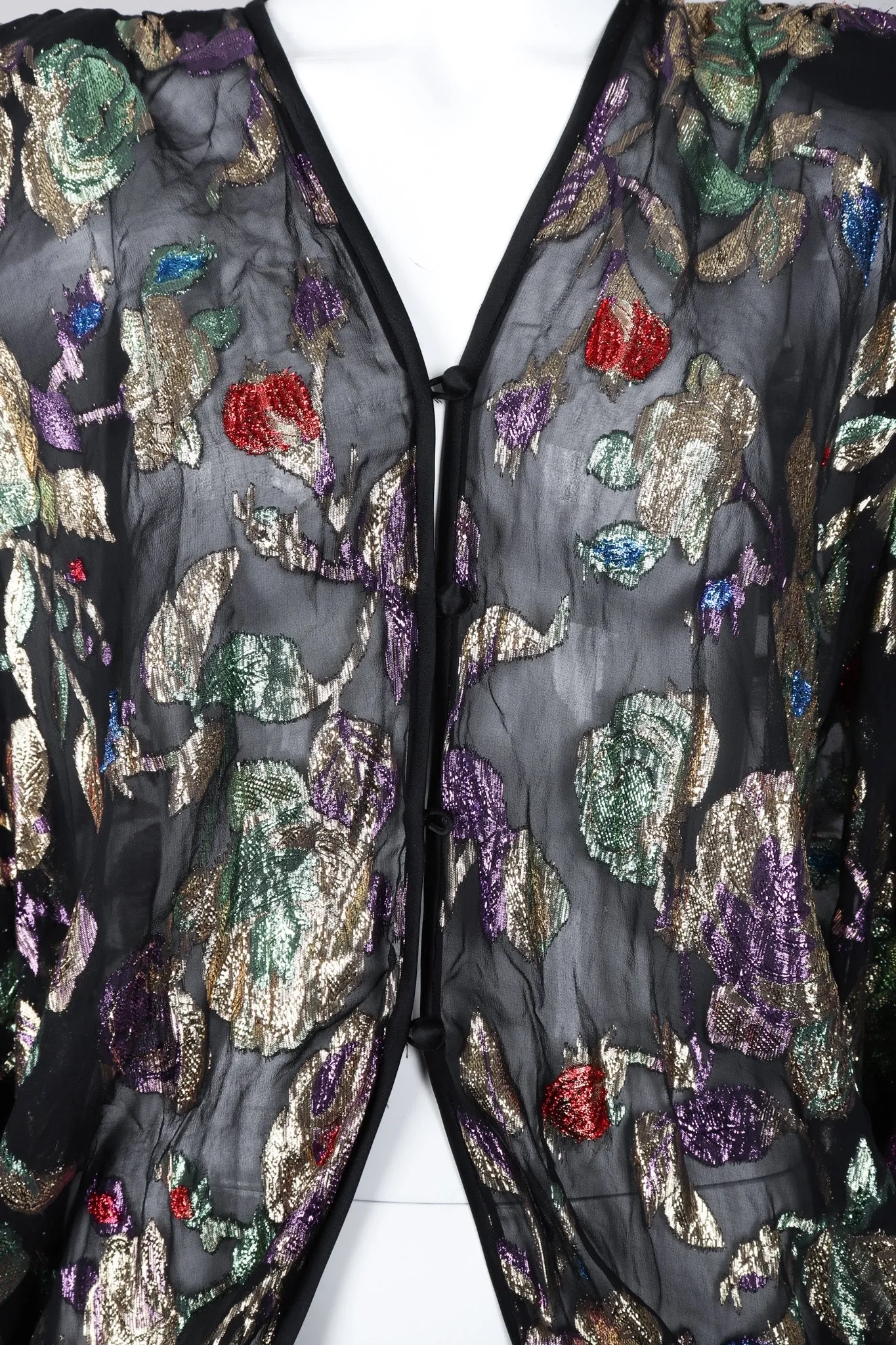 Sheer Lamé Floral Jacket