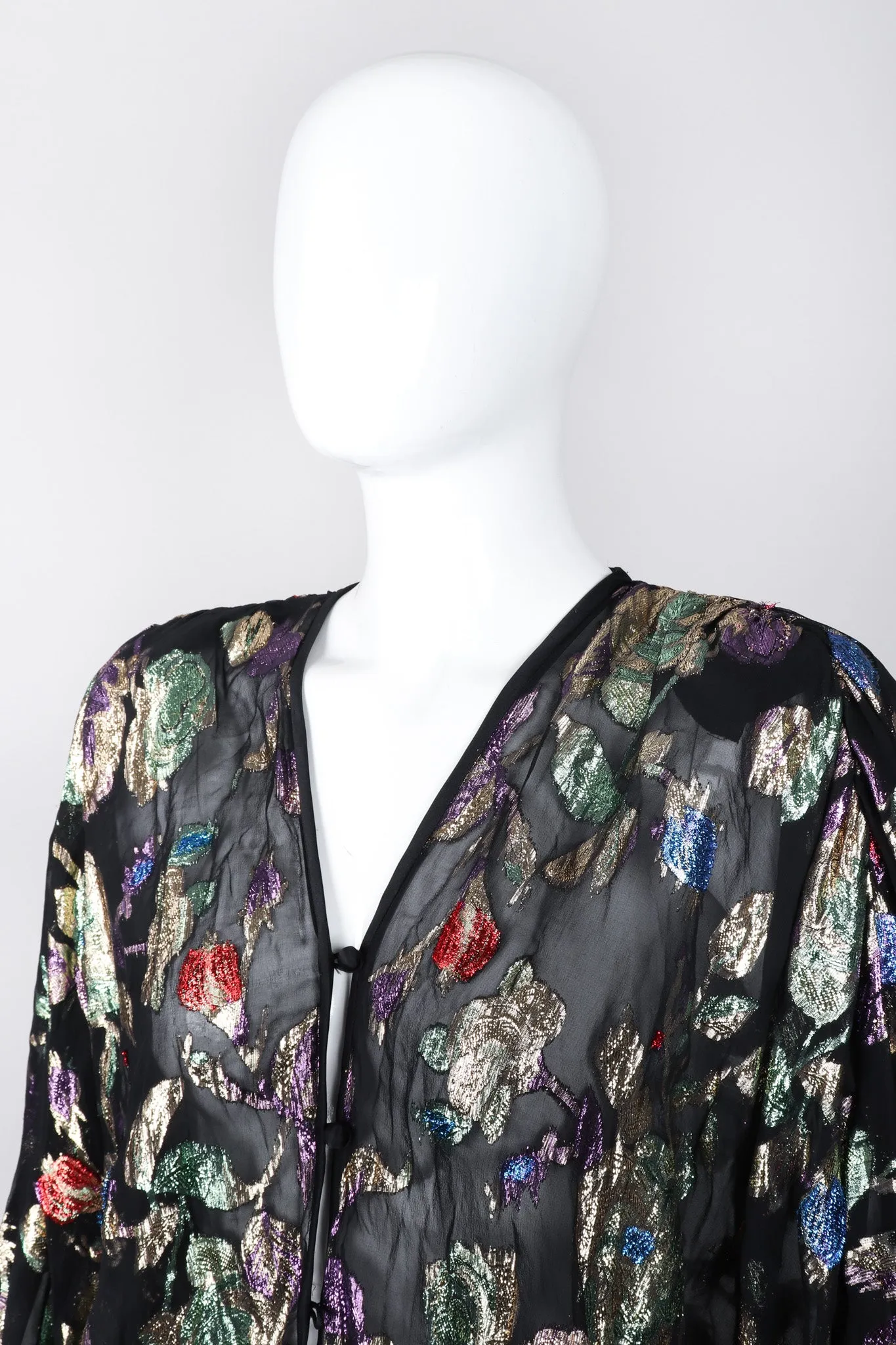 Sheer Lamé Floral Jacket