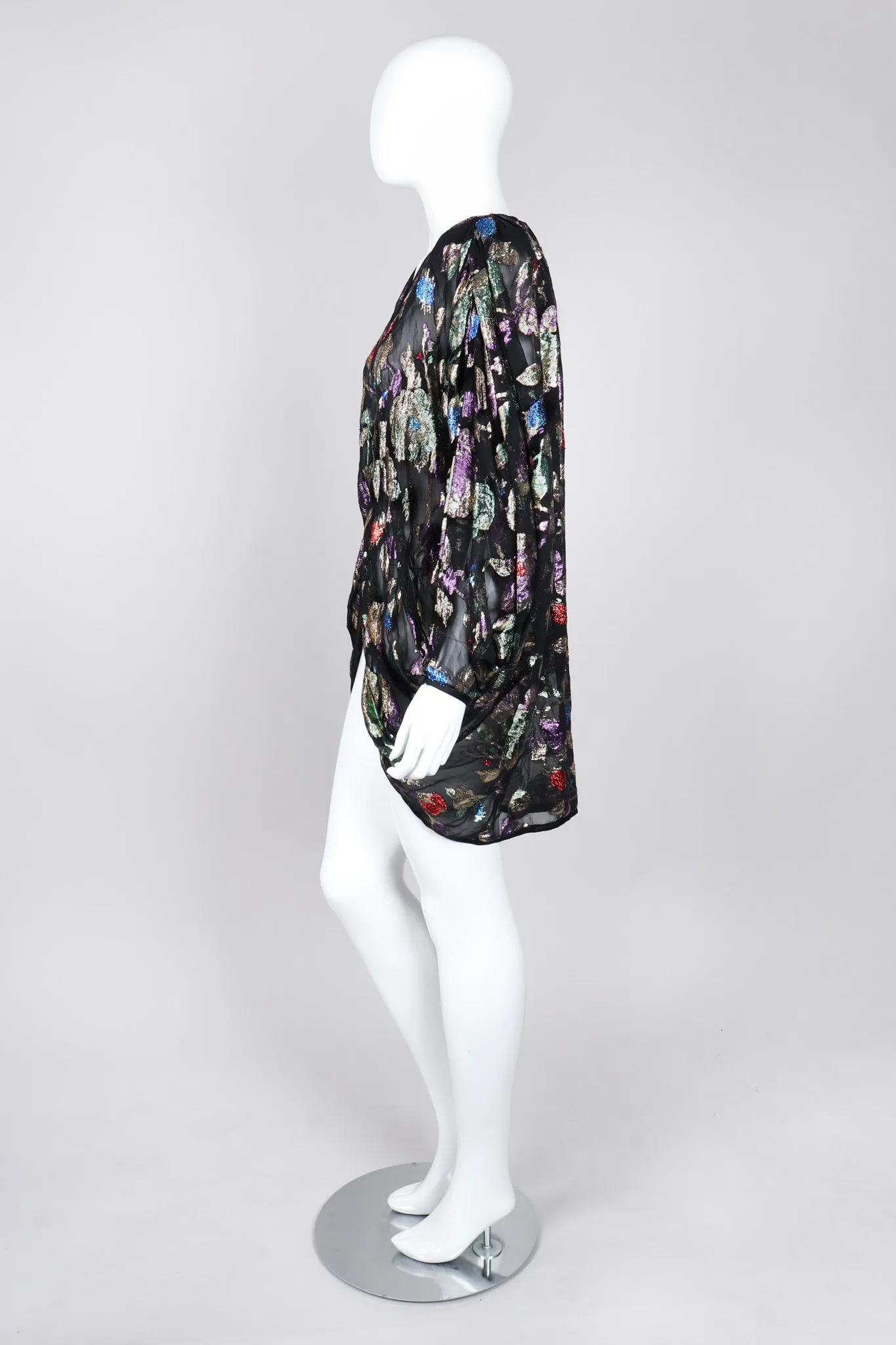 Sheer Lamé Floral Jacket