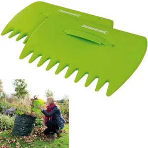 Silverline Leaf Collector 330x250mm Garden Waste Pronged Scoops Leaves