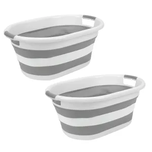 Simplify 2pk Collapsible Laundry Basket | Portable | Space Saver