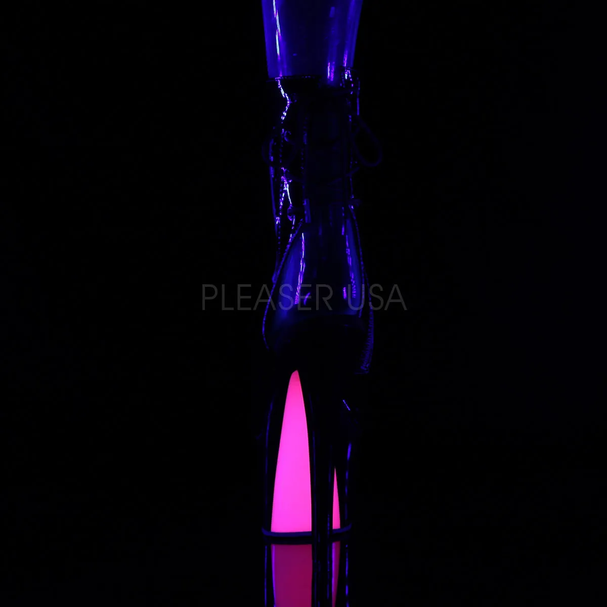 SKY-1018TT  Black Patent/Black-Neon Hot Pink