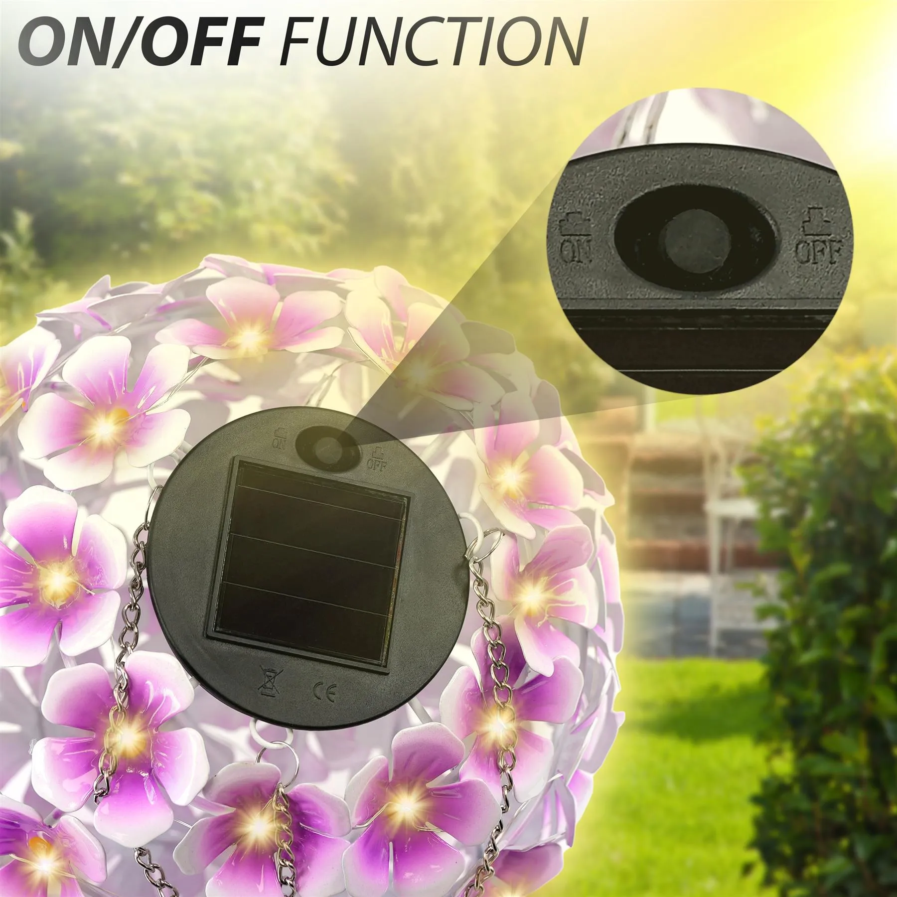 Solar Hanging Flower Ball Light