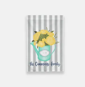 Spring Watering Can Garden Flag