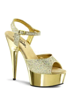 SS-DELIGHT-609G Platform Sandal  | Gold Glitter