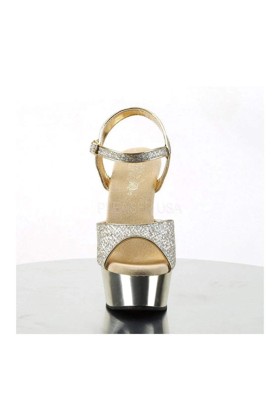 SS-DELIGHT-609G Platform Sandal  | Gold Glitter