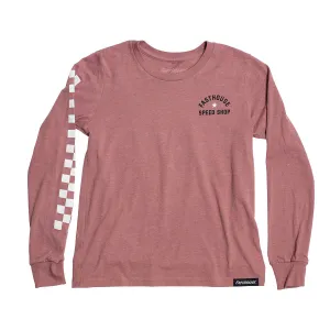 Star Long Sleeve Girls Tee - Heather Mauve