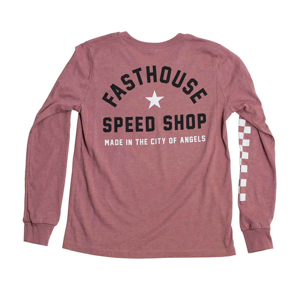 Star Long Sleeve Girls Tee - Heather Mauve