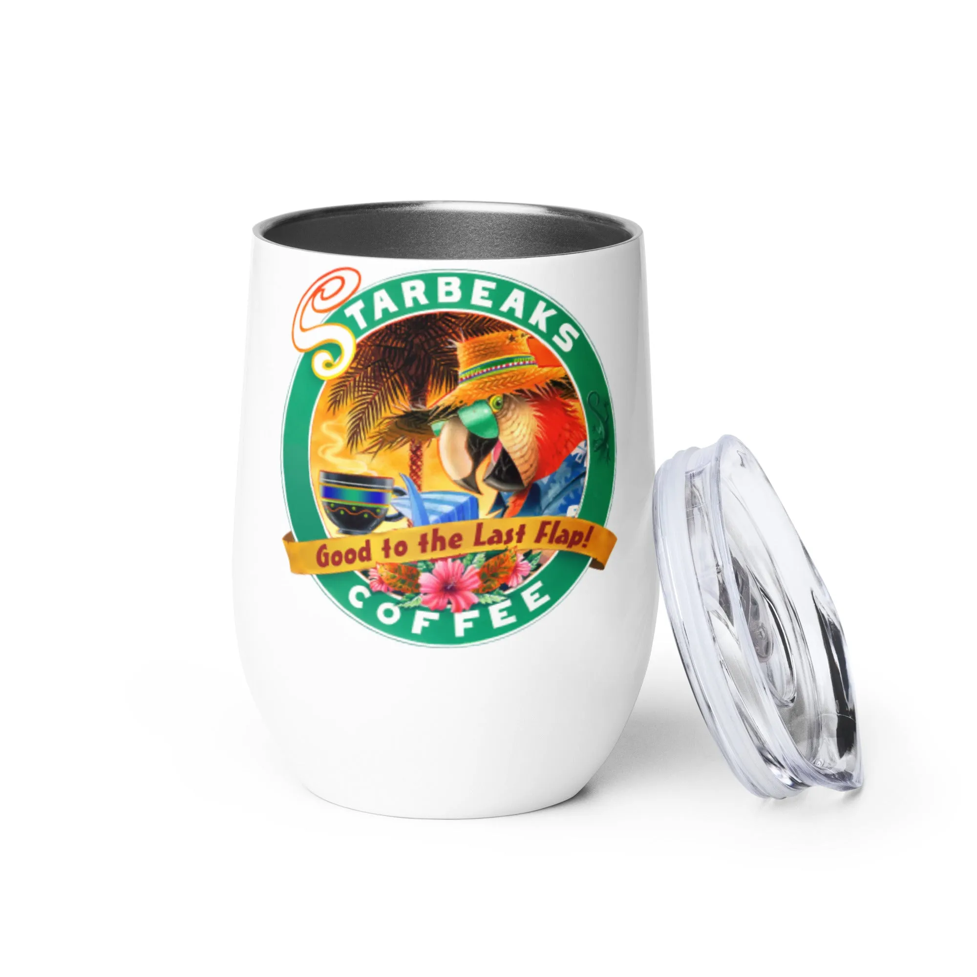 Starbeaks Coffee Parrot Macaw Insulated Tumbler