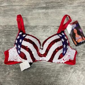 Stars and Stripes Sequin Bra Size Medium/Large