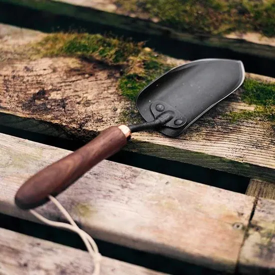Steel Garden Trowel with Walnut Handle