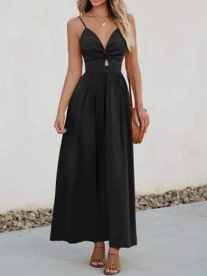 Strappy Sleeveless Plain Maxi Bodycon Dress HB10097