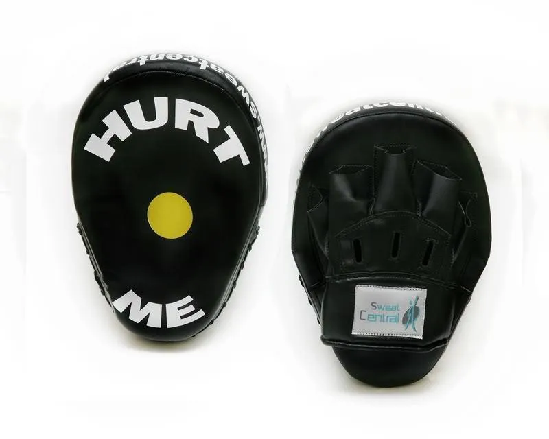 SWEAT CENTRAL BOXING FOCUS PADS MITT GLOVE  "HURT ME"