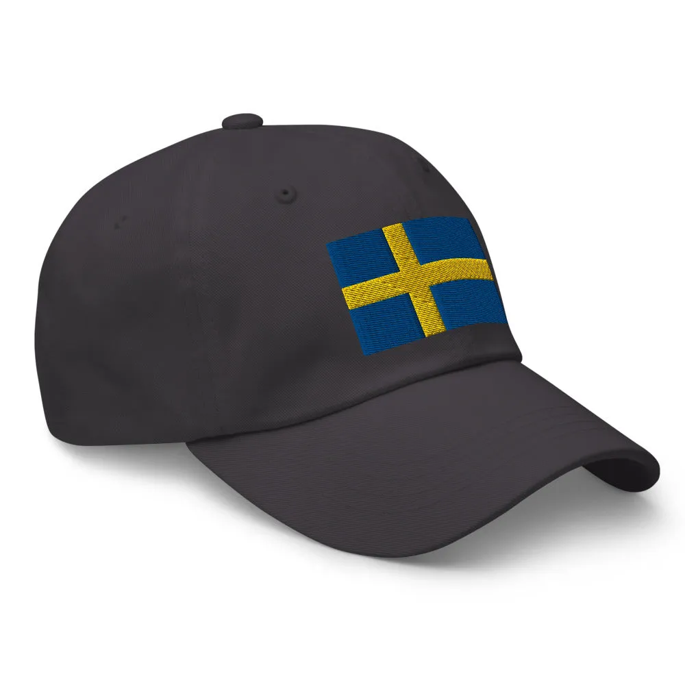Swedish Flag Embroidered Hat