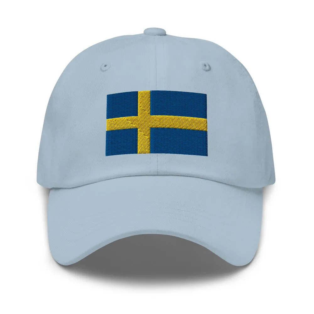 Swedish Flag Embroidered Hat