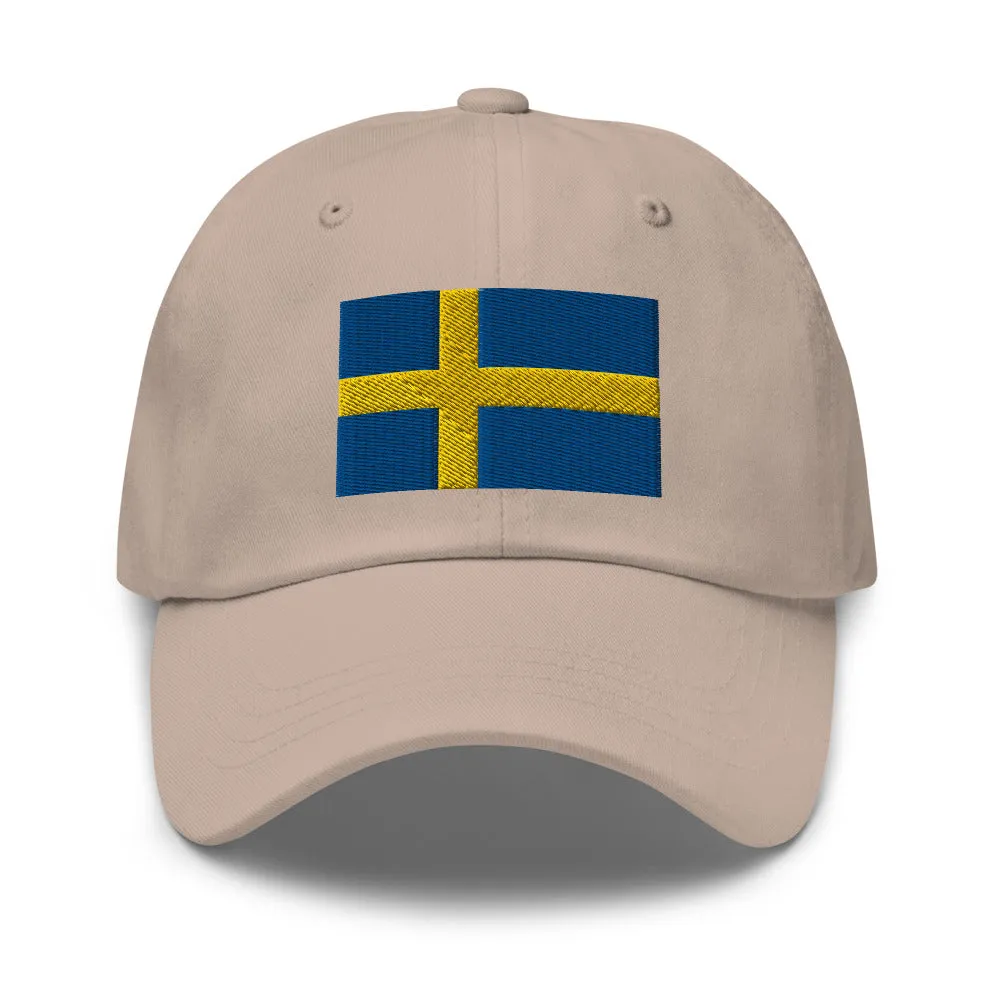 Swedish Flag Embroidered Hat