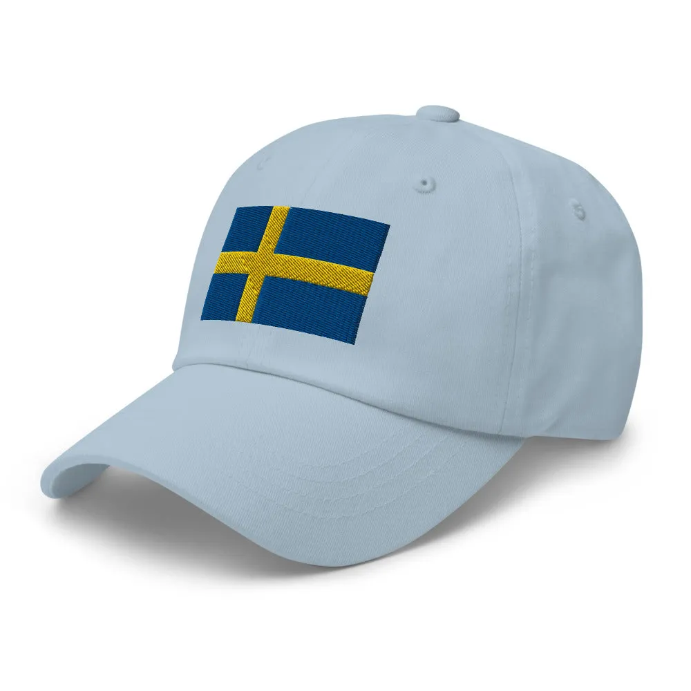 Swedish Flag Embroidered Hat
