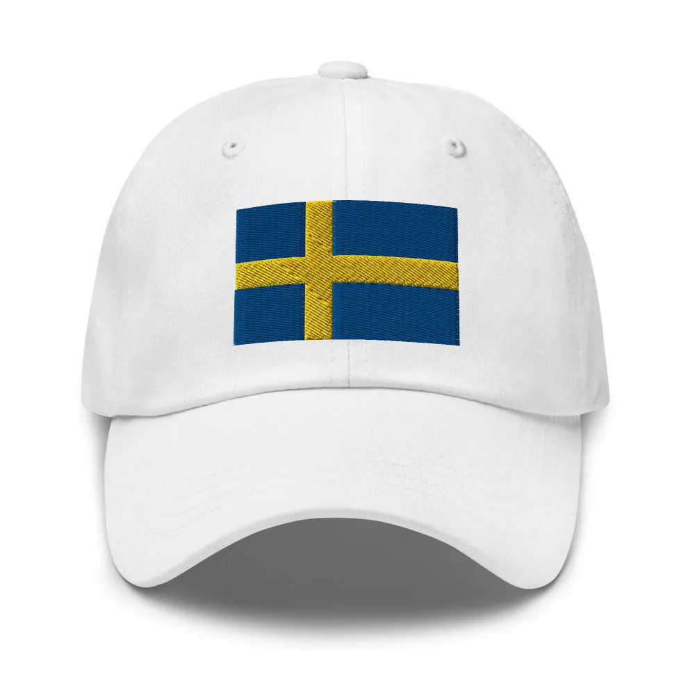 Swedish Flag Embroidered Hat