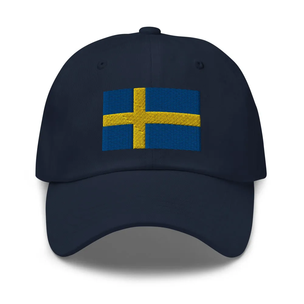 Swedish Flag Embroidered Hat