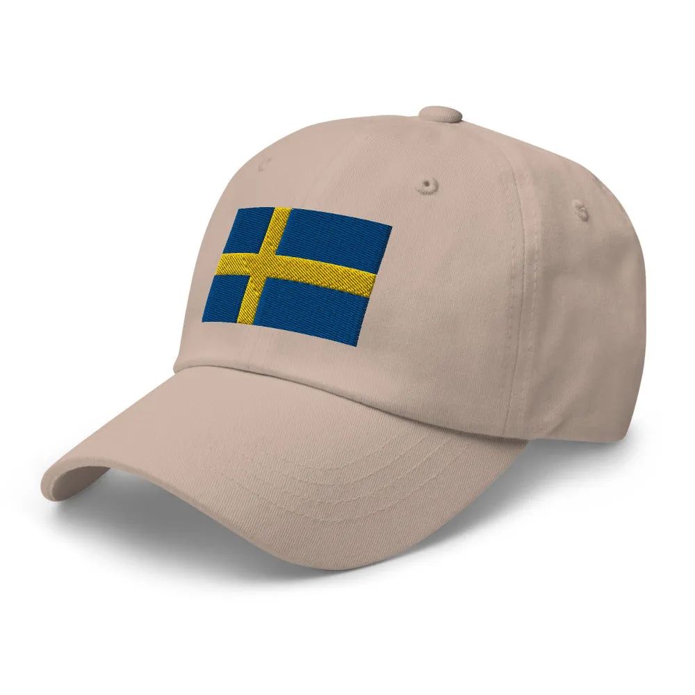 Swedish Flag Embroidered Hat