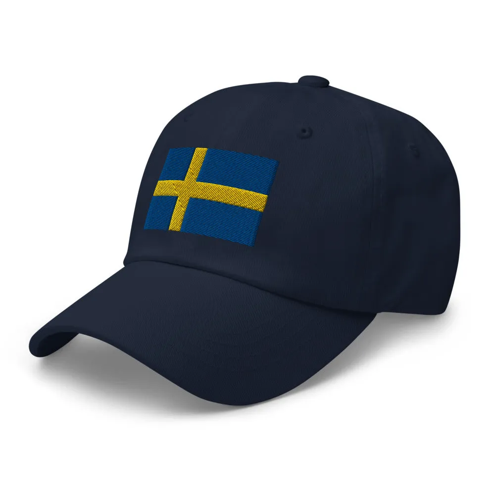 Swedish Flag Embroidered Hat