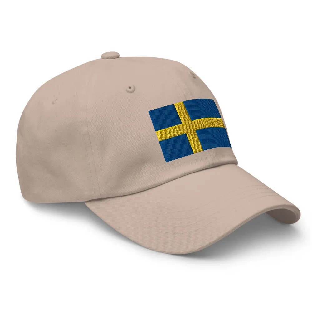 Swedish Flag Embroidered Hat