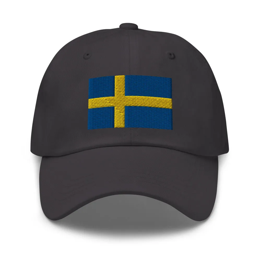 Swedish Flag Embroidered Hat