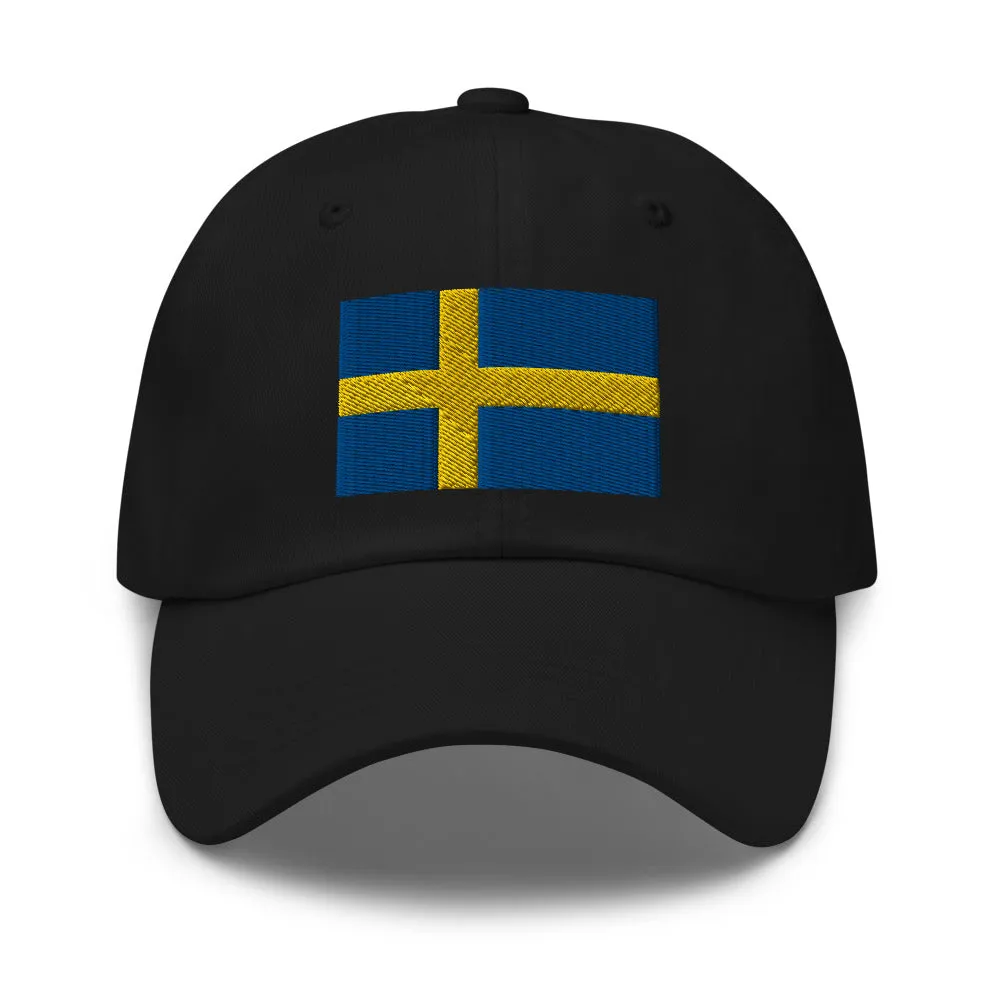 Swedish Flag Embroidered Hat