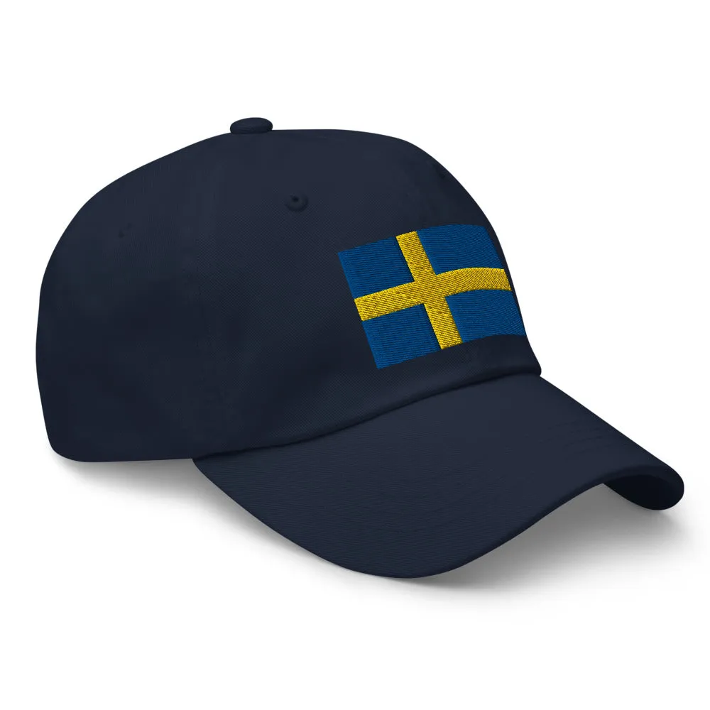 Swedish Flag Embroidered Hat