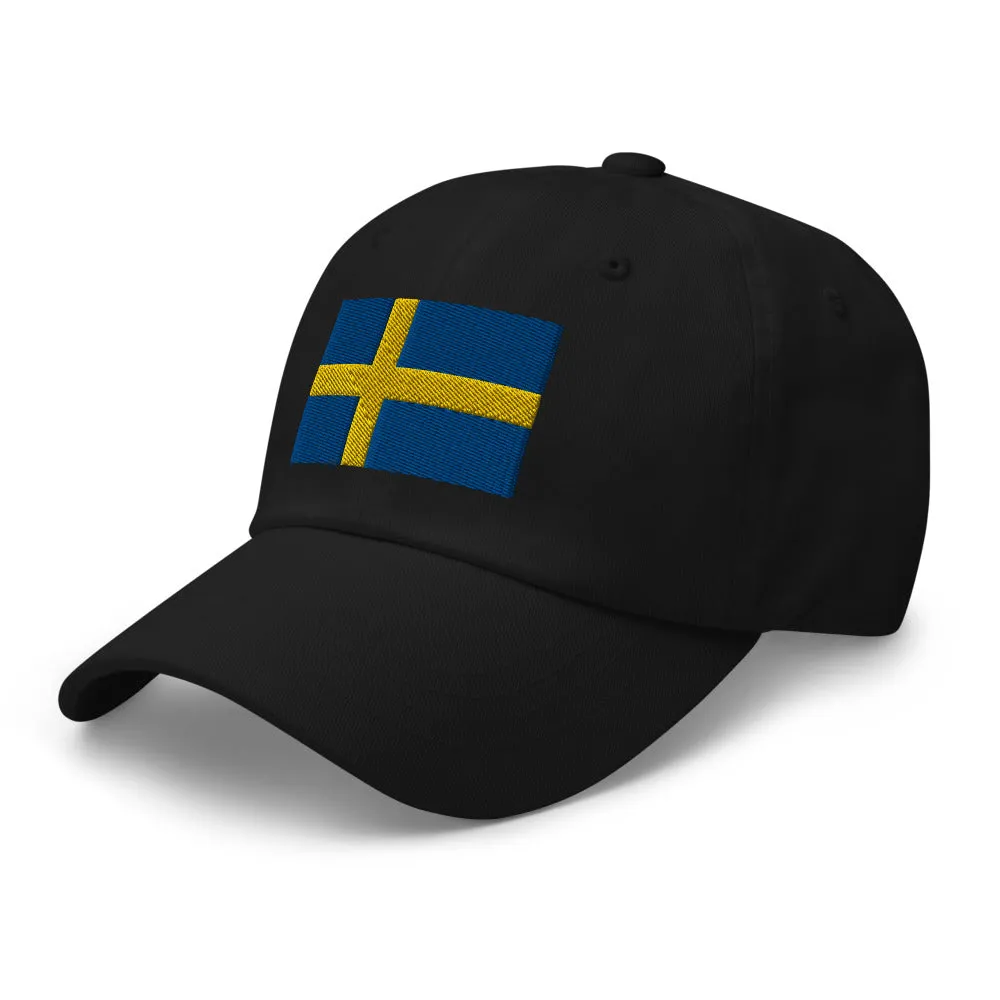 Swedish Flag Embroidered Hat