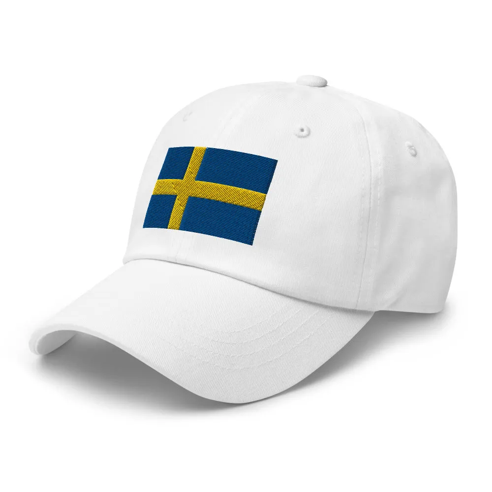 Swedish Flag Embroidered Hat