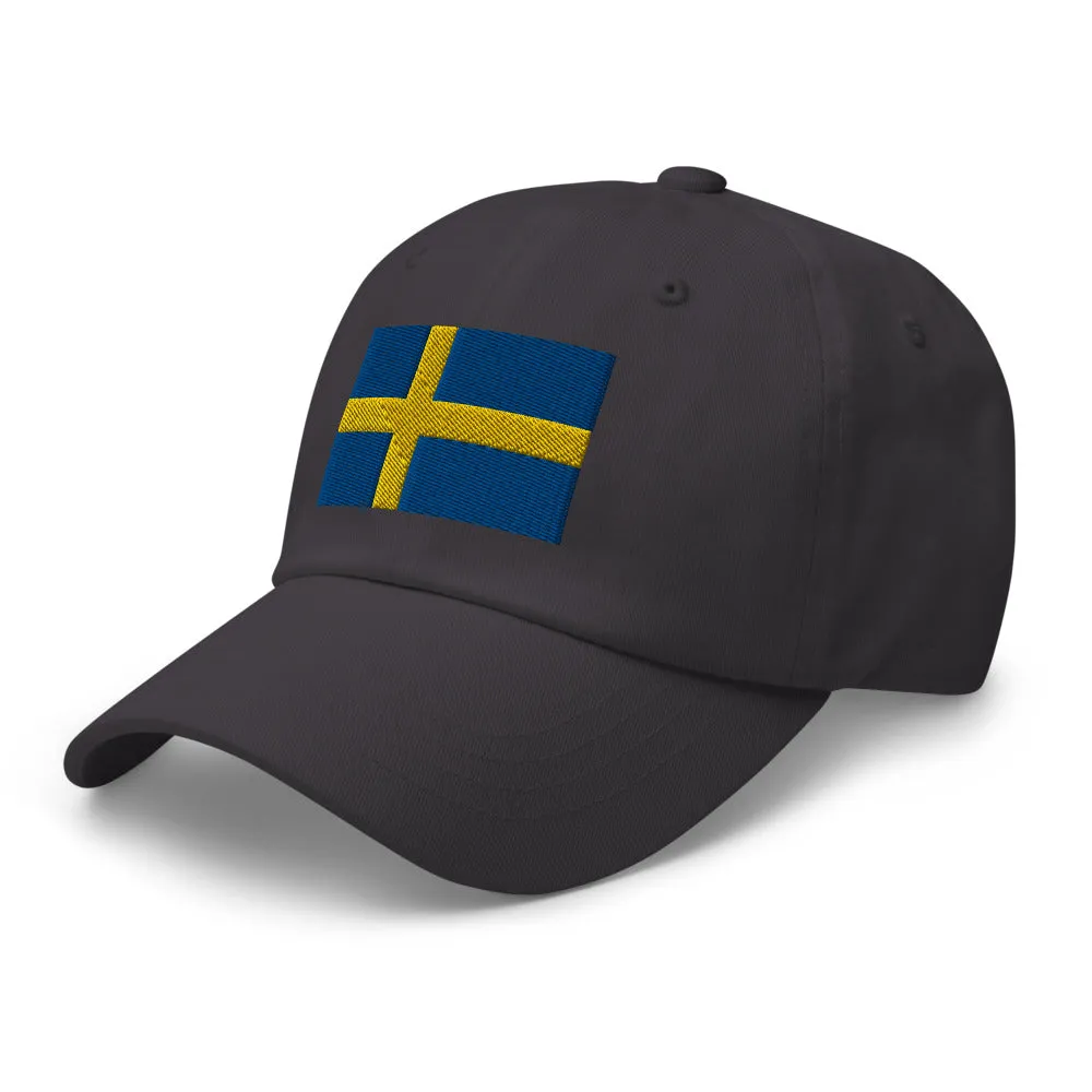 Swedish Flag Embroidered Hat
