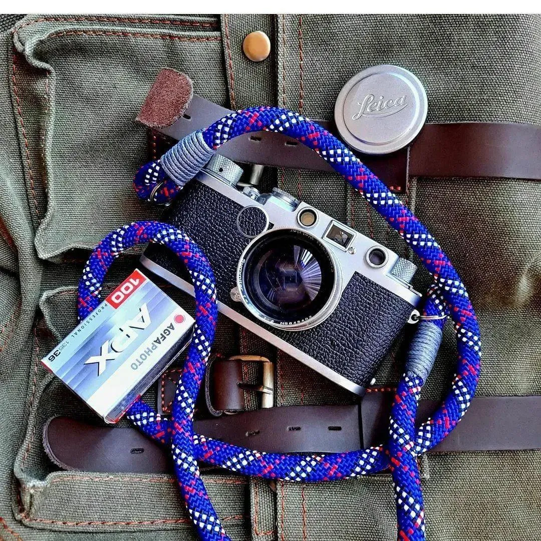 Tartan Blue Camera Strap