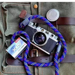 Tartan Blue Camera Strap