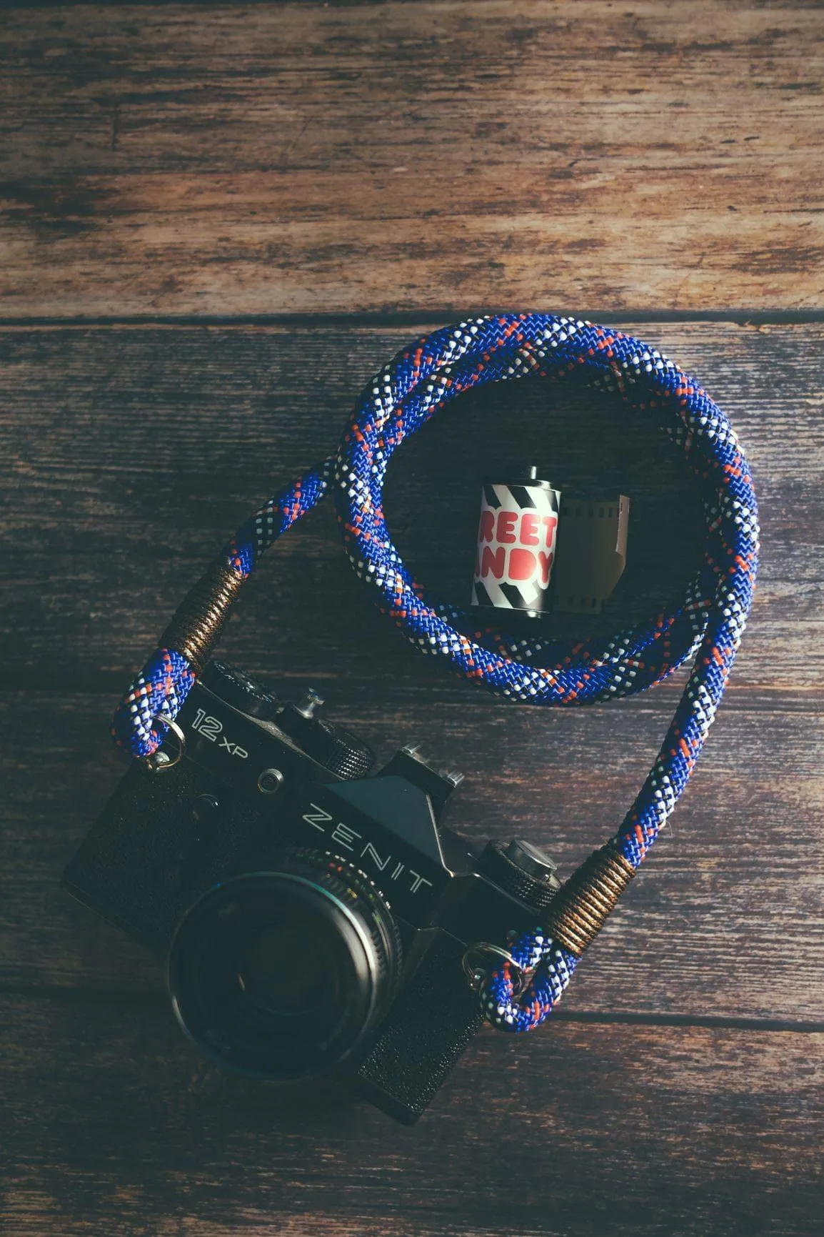 Tartan Blue Camera Strap