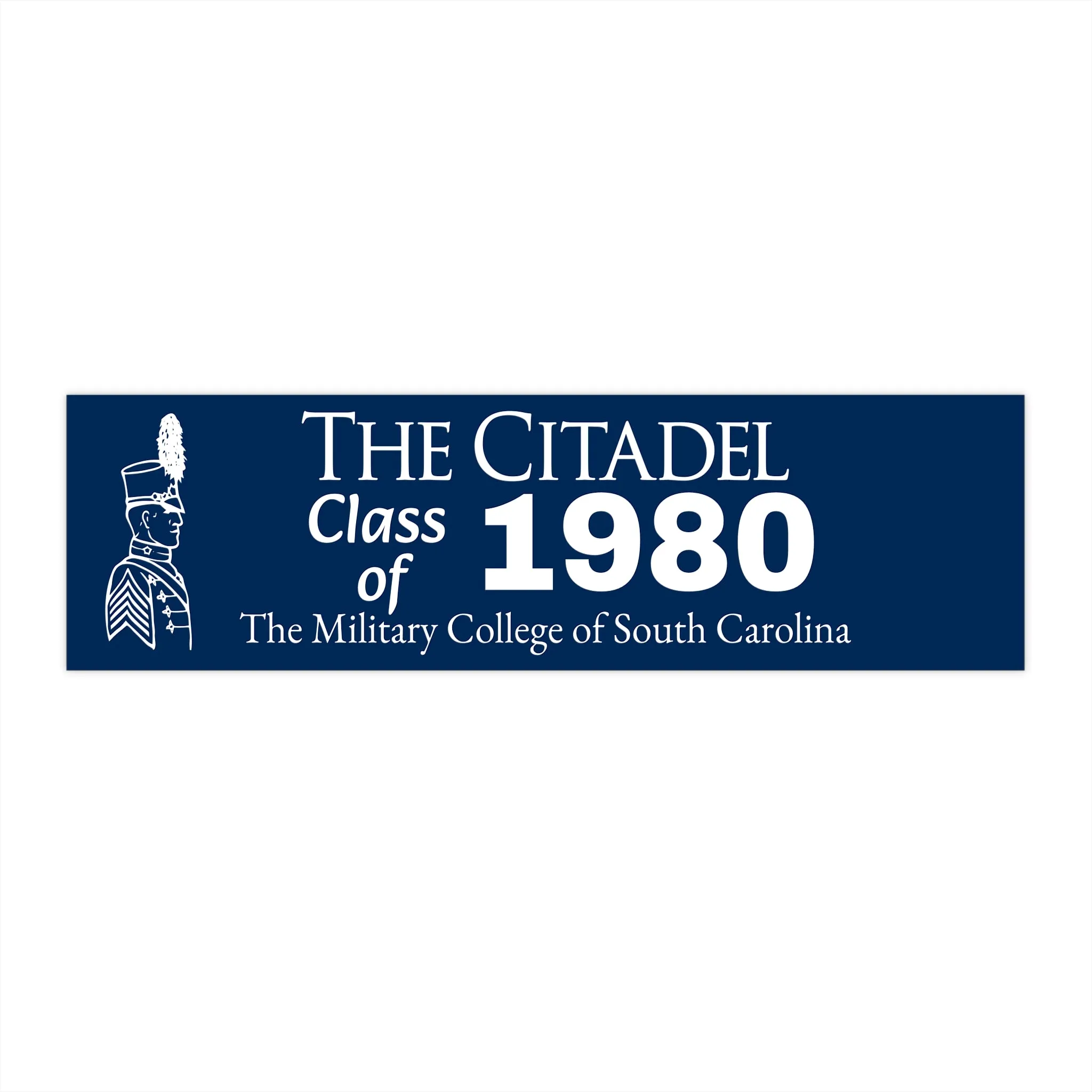 The Citadel, Flag Blue Background, Class of 1980 Bumper Stickers
