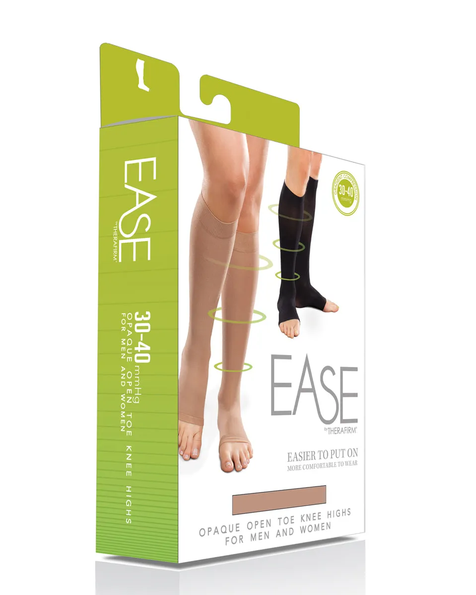 Therafirm Ease Opaque Unisex Open Toe Knee High 30-40 mmHg - Clearance