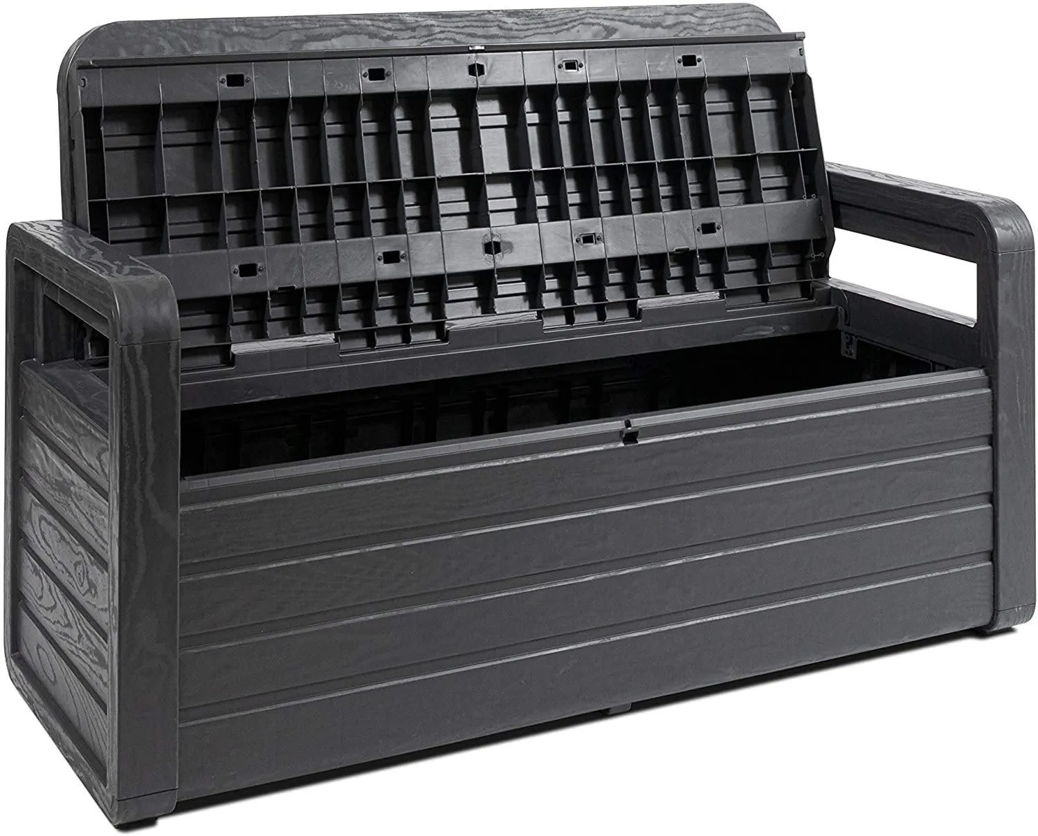 TOOMAX Outdoor & Indoor Storage Box Bench Seat 270L Garden Chest Plastic Furniture