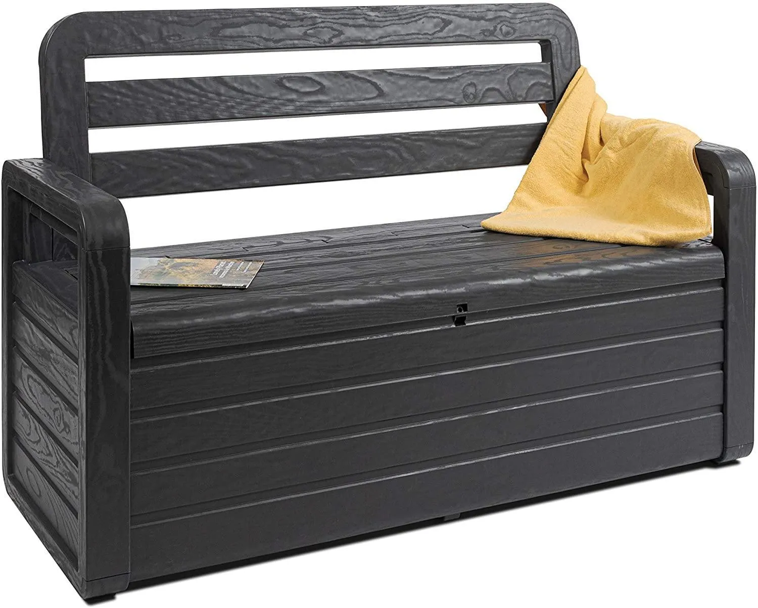 TOOMAX Outdoor & Indoor Storage Box Bench Seat 270L Garden Chest Plastic Furniture
