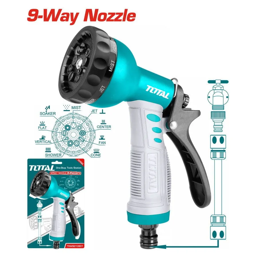 Total 9 Pattern Plastic Trigger Nozzle - THWS010901