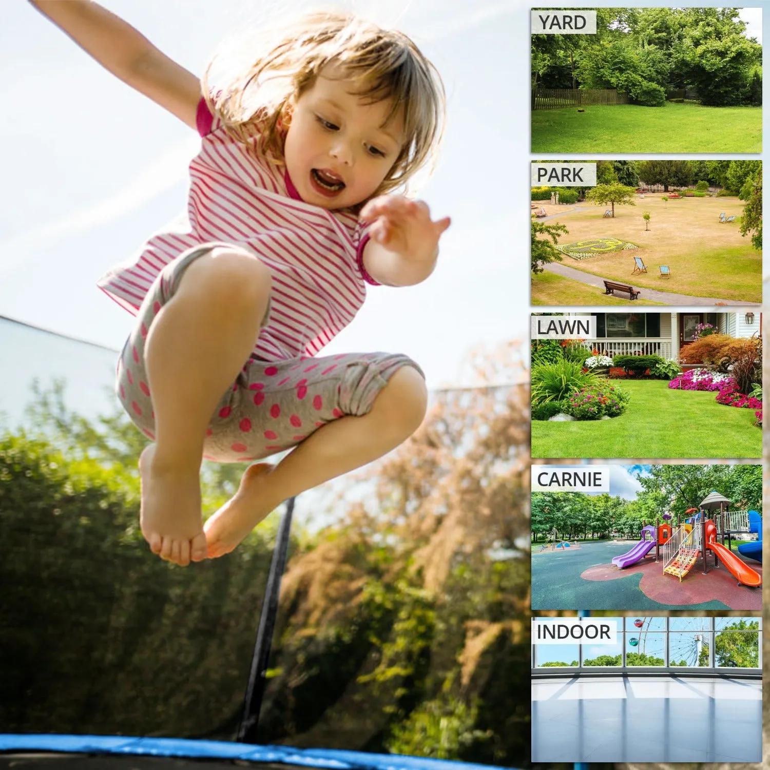 TRIPLETREE 16FT Trampoline With Safety Enclosure Net & Ladder, Suitable For Kids & Adults, 989LBS