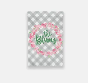 Tulip Wreath Personalized Garden Flag